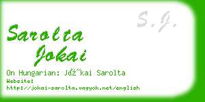 sarolta jokai business card